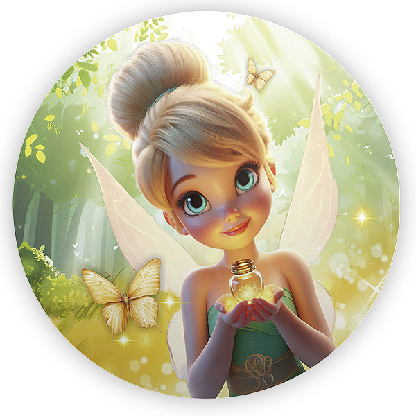Painel Redondo - Sininho Tinkerbell - Sublimado 3D