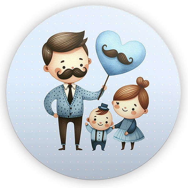 Painel Redondo - Dia Dos Pais - Sublimado 3D