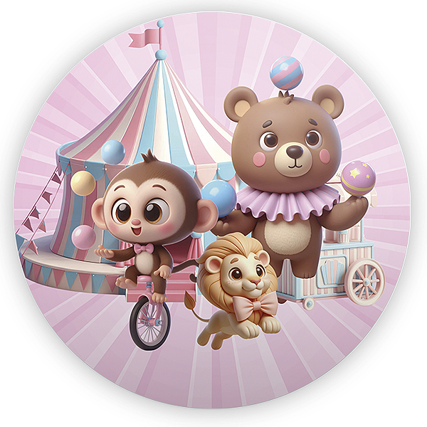 Painel Redondo - Circo - Sublimado 3D