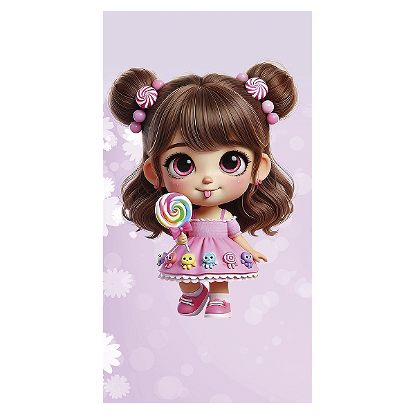 Faixa Lateral - Menina Confeitaria Doces - Sublimado 3D