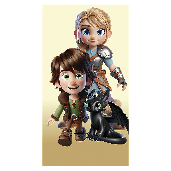 Faixa Lateral - Como Treinar Seu Dragão - Sublimado 3D