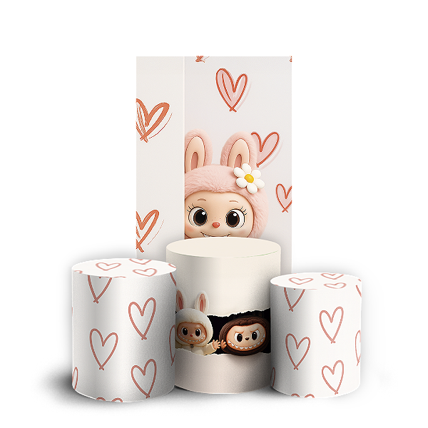 Faixa Lateral e Trio Cilindro Sublimado 3D Vest Facil - Labubu