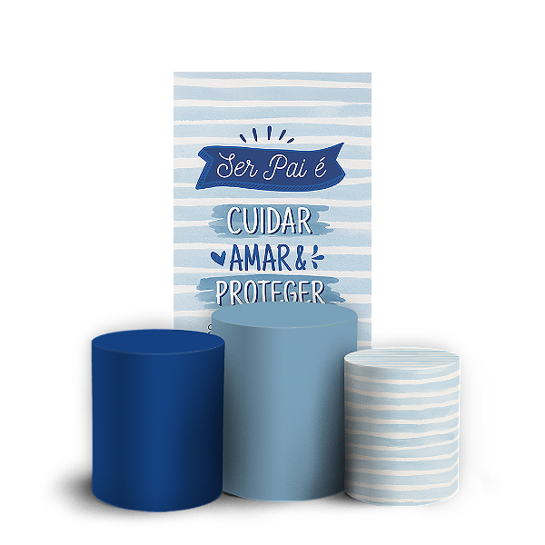 Faixa Lateral e Trio Cilindro Sublimado 3D Vest Facil - Dia Dos Pais