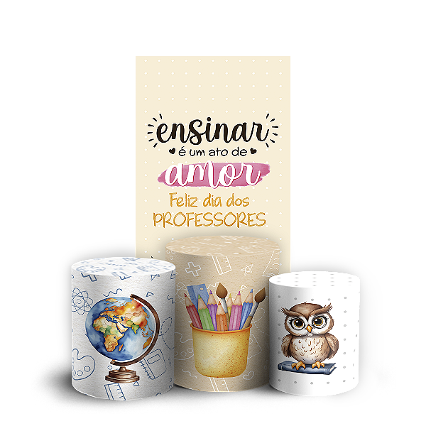 Faixa Lateral e Trio Cilindro Sublimado 3D Vest Facil - Dia Dos Professores