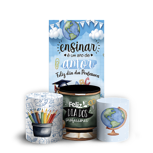 Faixa Lateral e Trio Cilindro Sublimado 3D Vest Facil - Dia Dos Professores