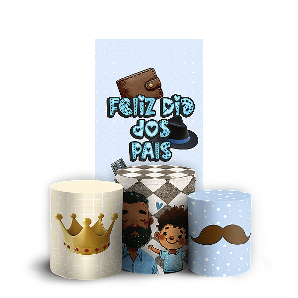 Faixa Lateral e Trio Cilindro Sublimado 3D Vest Facil - Dia Dos Pais