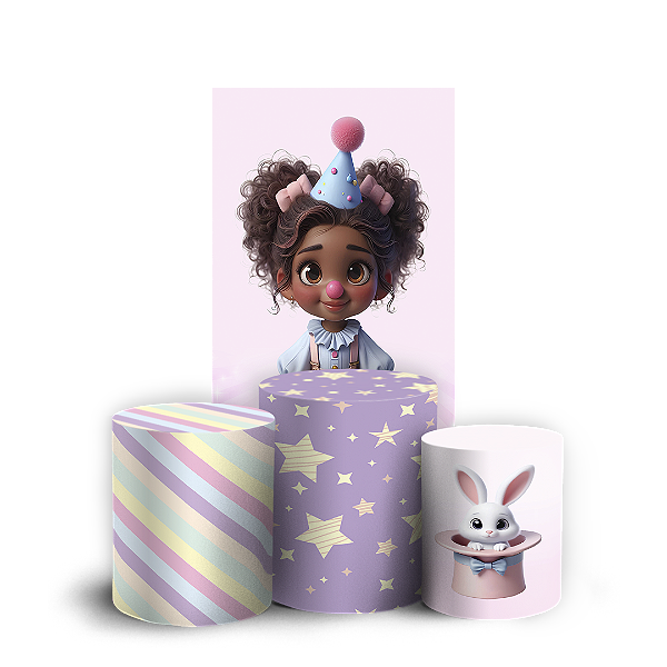 Faixa Lateral e Trio Cilindro Sublimado 3D Vest Facil - Circo