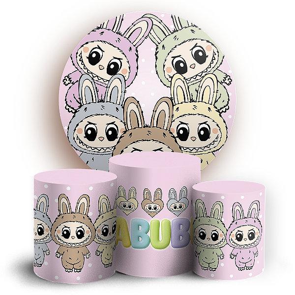 KIT Redondo e Trio - Labubu - Sublimado 3D