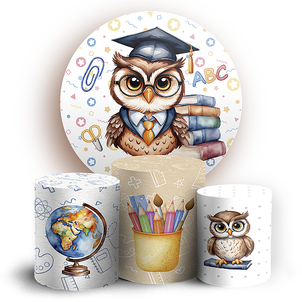 KIT Redondo e Trio - Dia Dos Professores - Sublimado 3D