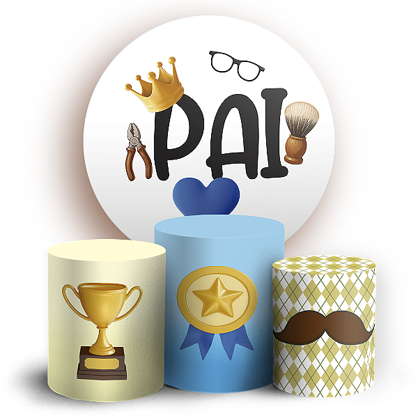 KIT Redondo e Trio - Dia Dos Pais - Sublimado 3D