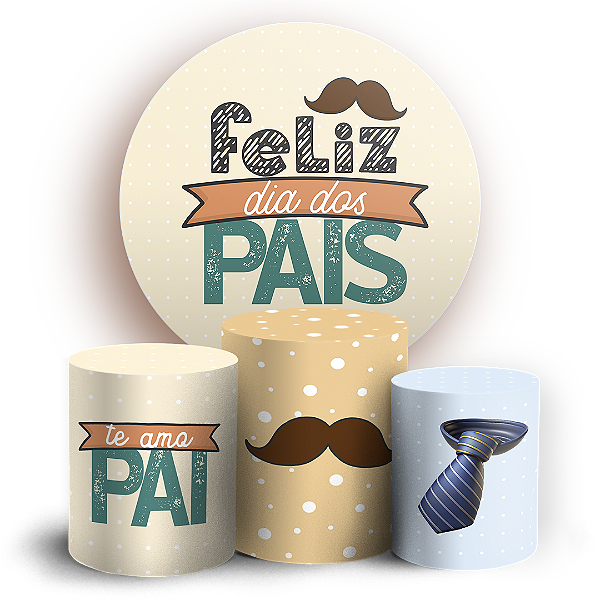 KIT Redondo e Trio - Dia Dos Pais - Sublimado 3D