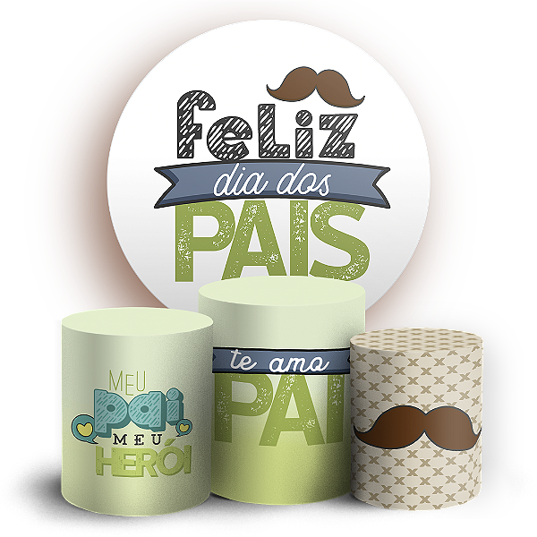 KIT Redondo e Trio - Dia Dos Pais - Sublimado 3D