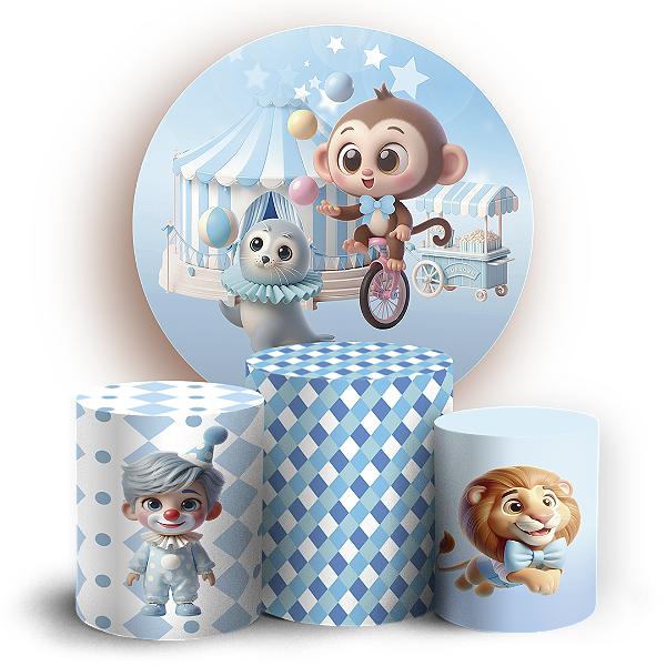 KIT Redondo e Trio - Circo - Sublimado 3D