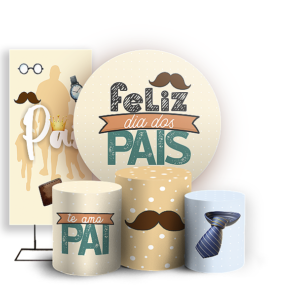 KIT Redondo Trio e Faixa - Dia Dos Pais - Sublimado 3D