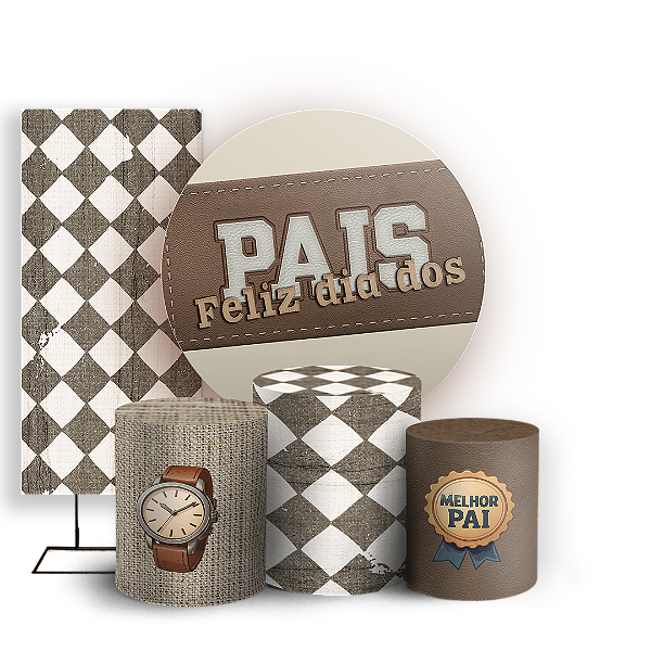 KIT Redondo Trio e Faixa - Dia Dos Pais - Sublimado 3D