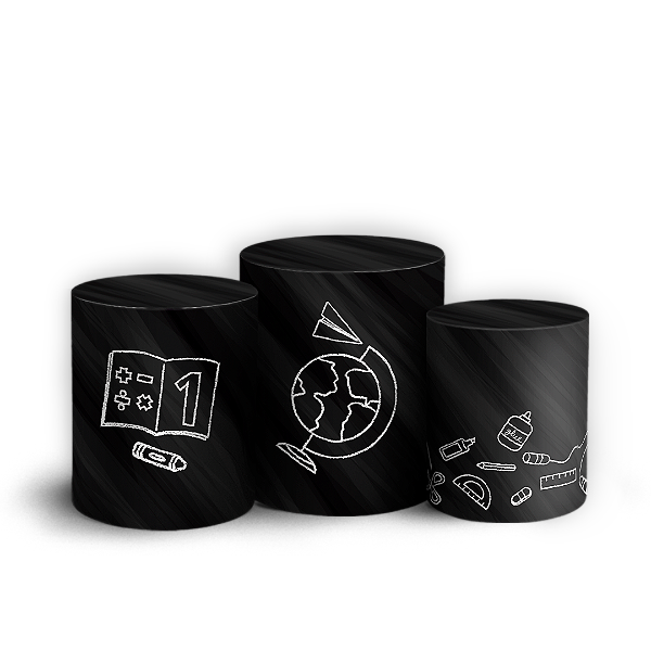 Trio Cilindro - Vuelta a Clases ES - Sublimado 3D