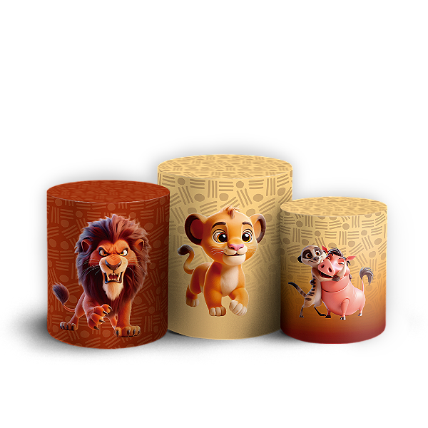 Trio Cilindro - O Rei Leão - Sublimado 3D