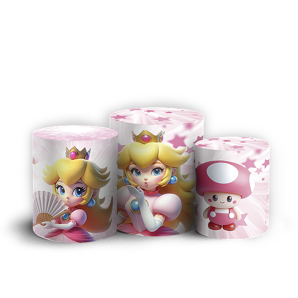 Trio Cilindro - Princesa Peach Super Mario - Sublimado 3D