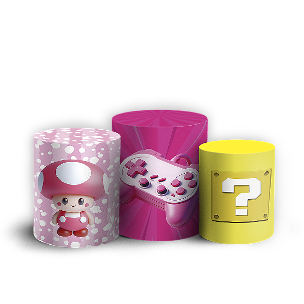 Trio Cilindro - Princesa Peach Super Mario - Sublimado 3D