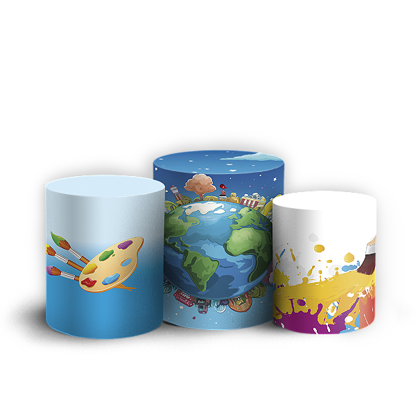 Trio Cilindro - O Maior Pintor Do Mundo - Sublimado 3D