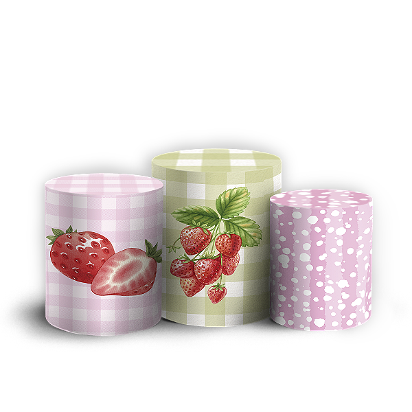 Trio Cilindro - Moranguinho - Sublimado 3D