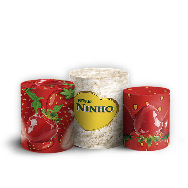 Trio Cilindro - Morango Do Amor - Sublimado 3D