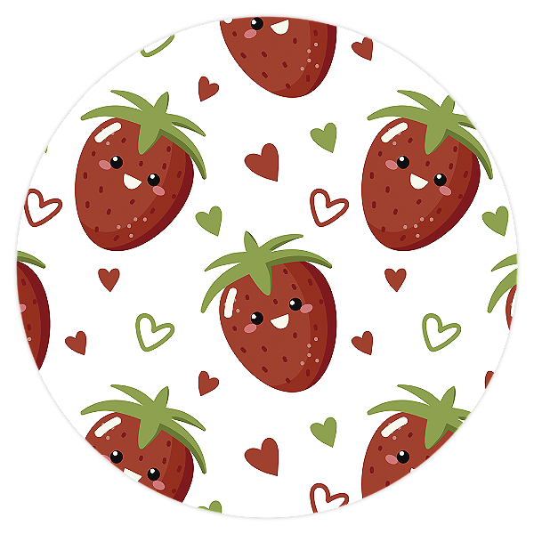 Mini Painel - Morango Do Amor - Sublimado 3D