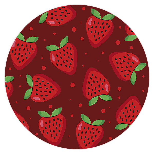 Painel Redondo - Morango Do Amor - Sublimado 3D