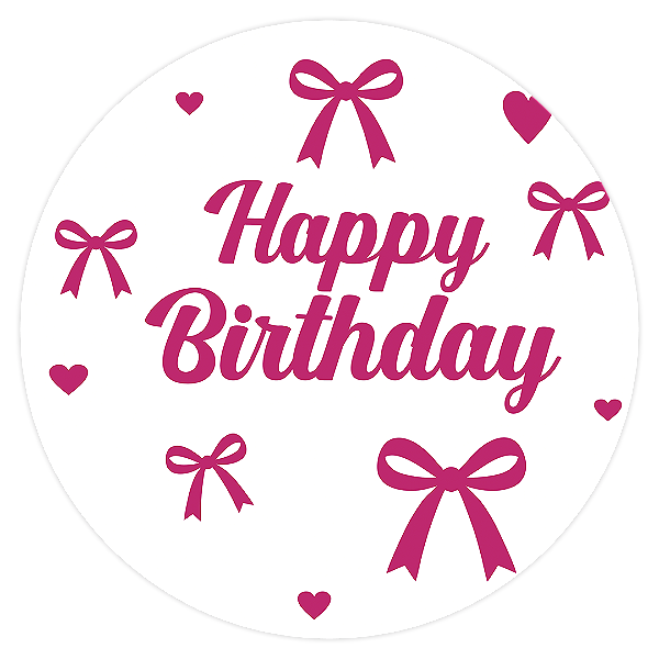 Painel Redondo - Happy Birthday - Sublimado 3D