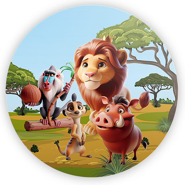 Painel Redondo - O Rei Leão - Sublimado 3D