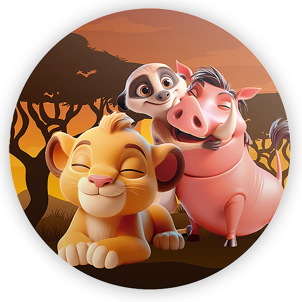 Painel Redondo - O Rei Leão - Sublimado 3D
