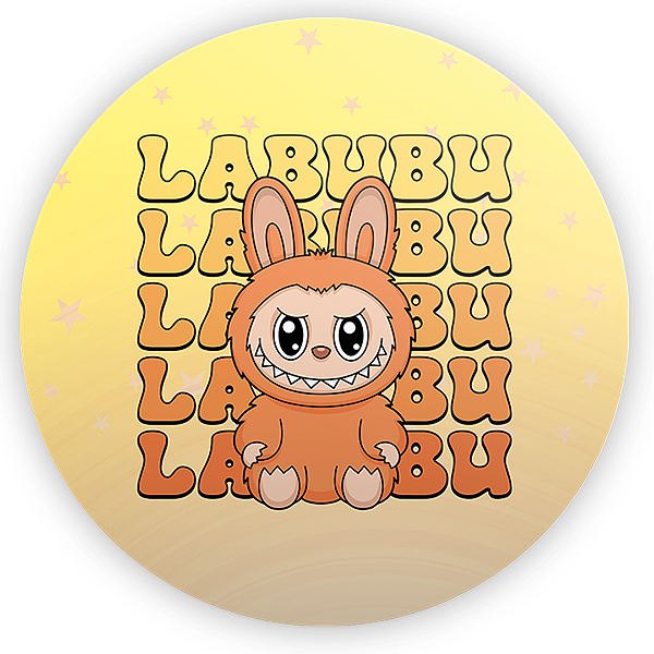 Painel Redondo - Labubu - Sublimado 3D