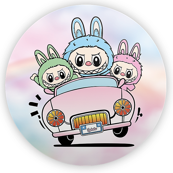 Painel Redondo - Labubu - Sublimado 3D