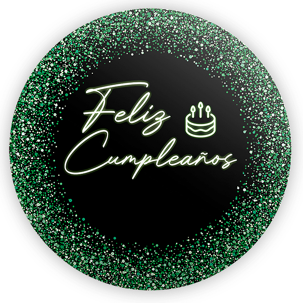 Painel Redondo - Feliz Cumpleaños ES - Sublimado 3D