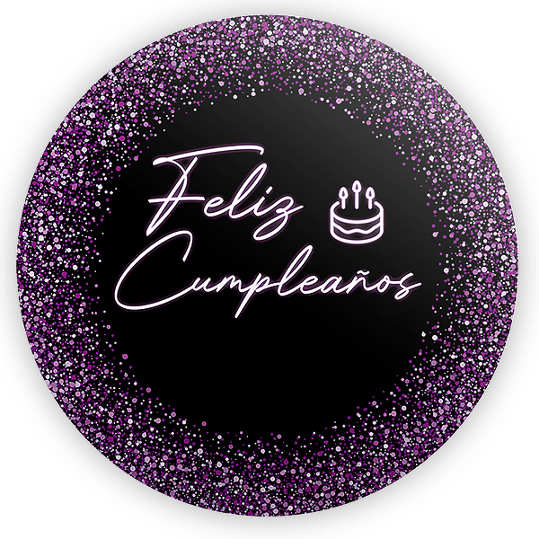 Painel Redondo - Feliz Cumpleaños ES - Sublimado 3D