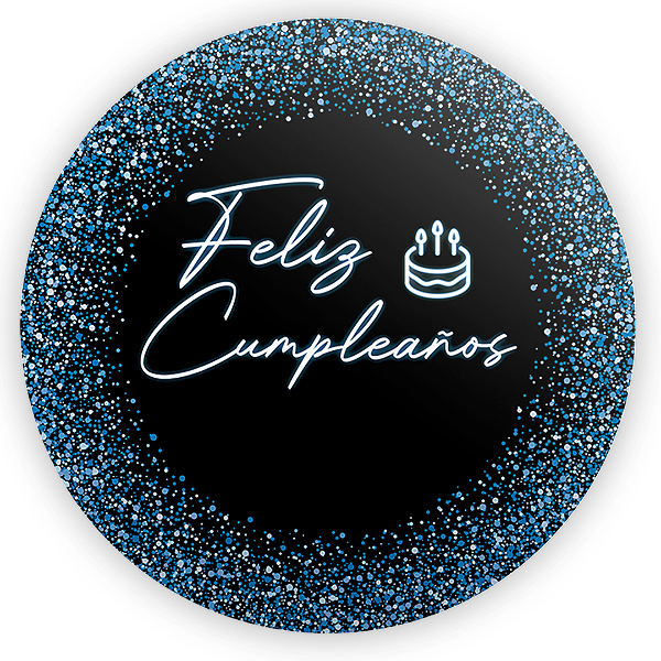 Painel Redondo - Feliz Cumpleaños ES - Sublimado 3D