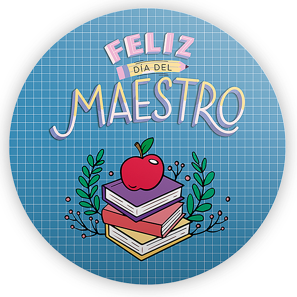 Painel Redondo - Dia del Maestro ES - Sublimado 3D