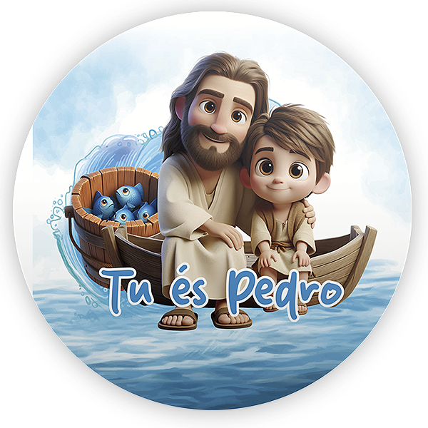 Painel Redondo - Tu Es Pedro - Sublimado 3D