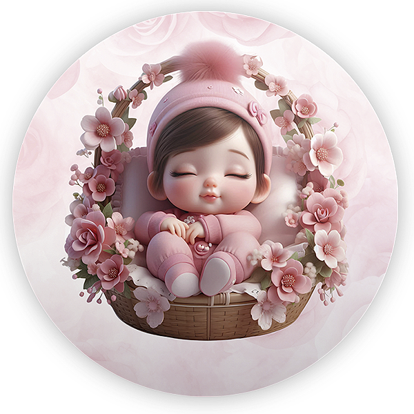 Painel Redondo - Oh Baby - Sublimado 3D