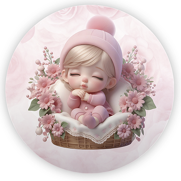 Painel Redondo - Oh Baby - Sublimado 3D