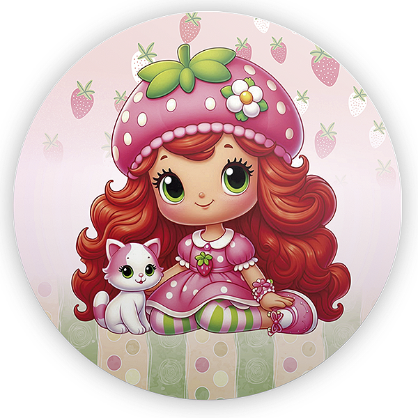 Painel Redondo - Moranguinho - Sublimado 3D