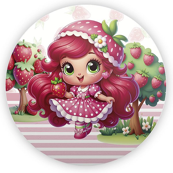 Painel Redondo - Moranguinho - Sublimado 3D