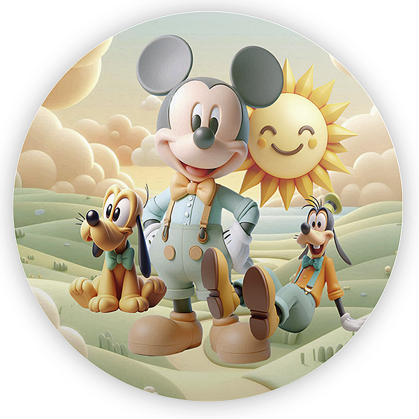 Painel Redondo - Mickey - Sublimado 3D