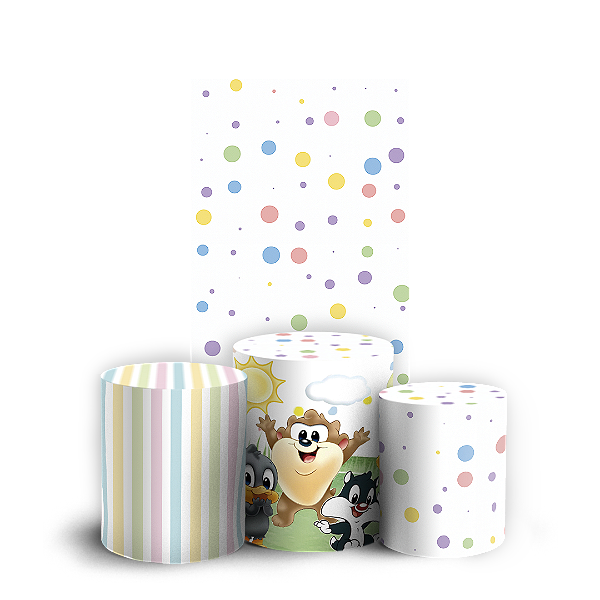 Faixa Lateral e Trio Cilindro Sublimado 3D Vest Facil - Looney Tunes