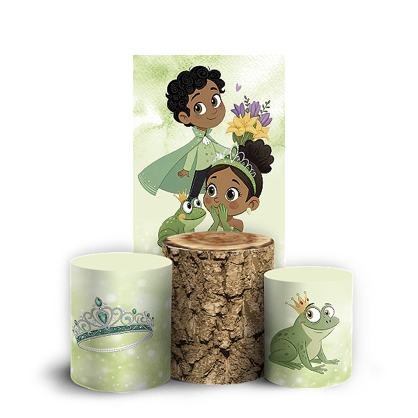 Faixa Lateral e Trio Cilindro Sublimado 3D Vest Facil - Princesa Tiana