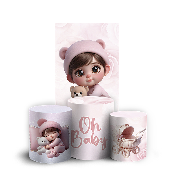 Faixa Lateral e Trio Cilindro Sublimado 3D Vest Facil - Oh Baby