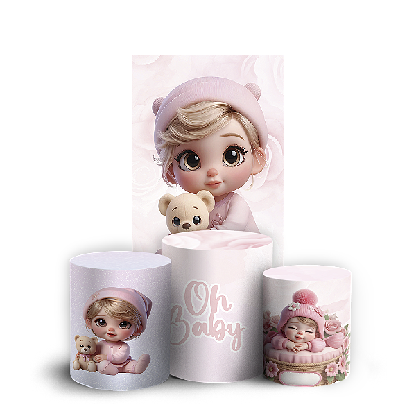 Faixa Lateral e Trio Cilindro Sublimado 3D Vest Facil - Oh Baby