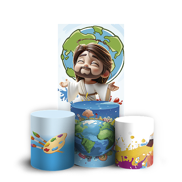 Faixa Lateral e Trio Cilindro Sublimado 3D Vest Facil - O Maior Pintor Do Mundo