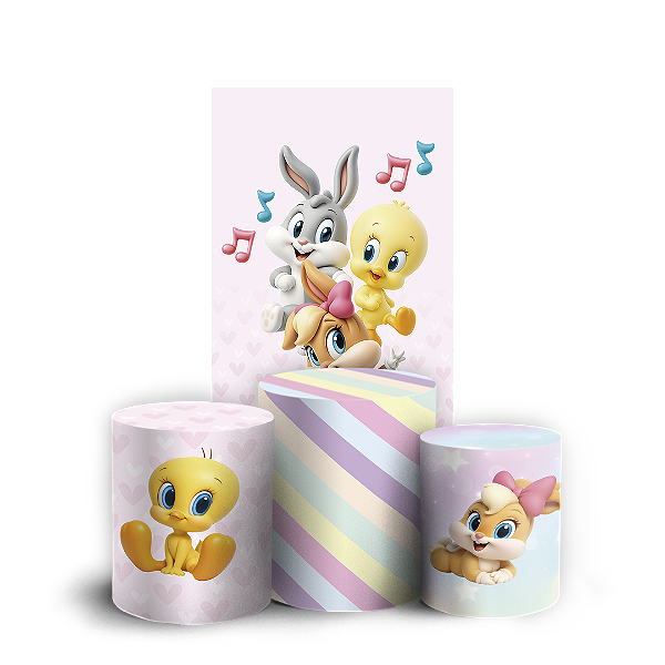 Faixa Lateral e Trio Cilindro Sublimado 3D Vest Facil - Looney Tunes