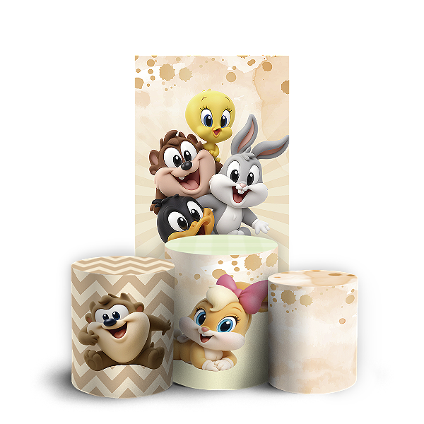 Faixa Lateral e Trio Cilindro Sublimado 3D Vest Facil - Looney Tunes